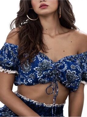 GUESS Renata Tie-Front Off-The-Shoulder Top